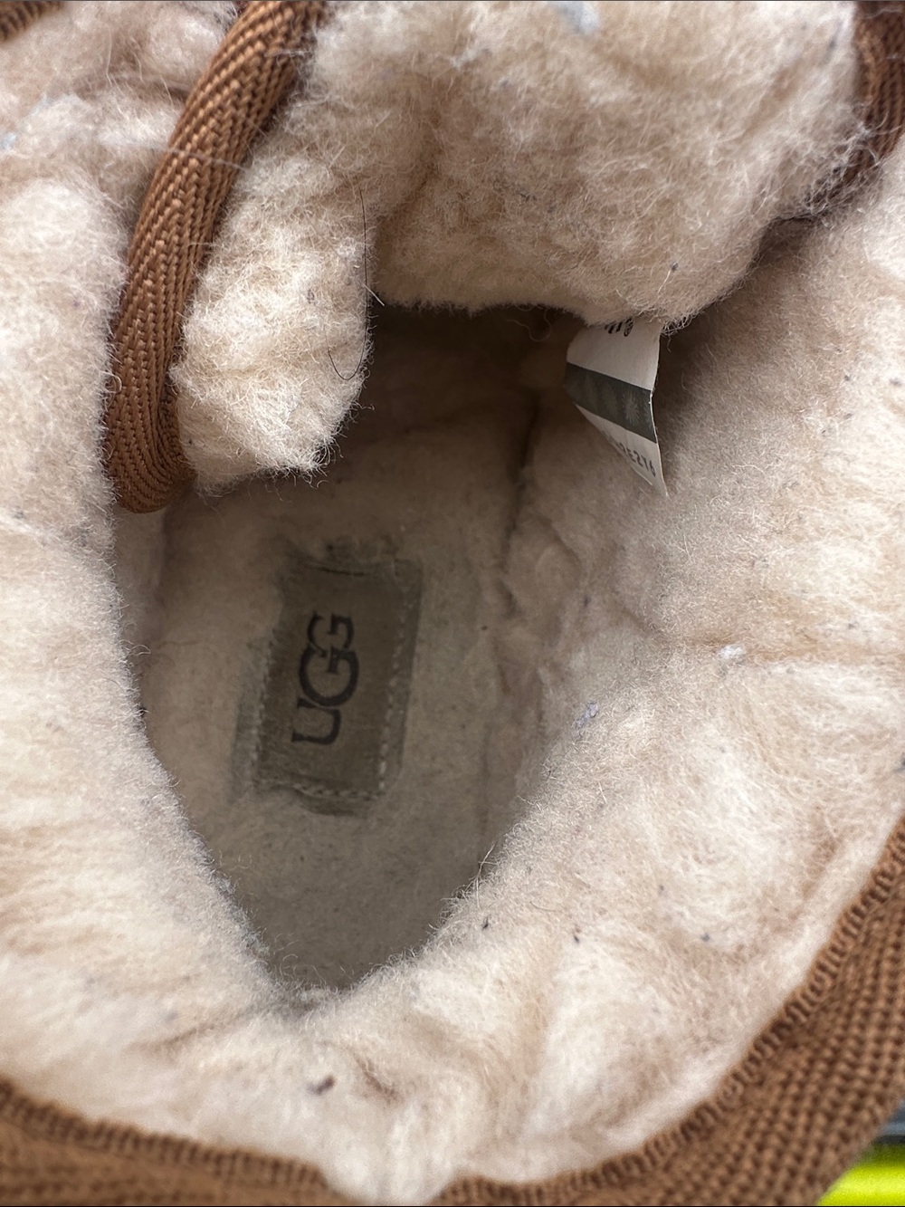 UGG Chestnut Brown Suede Lace-Up Shearling Boots - Picture 11 of 12